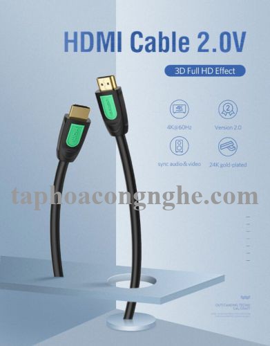 Ugreen 40463 3M màu Đen Cáp tín hiệu HDMI chuẩn 1.4 hỗ trợ phân giải 4K * 2K HD101 30040463